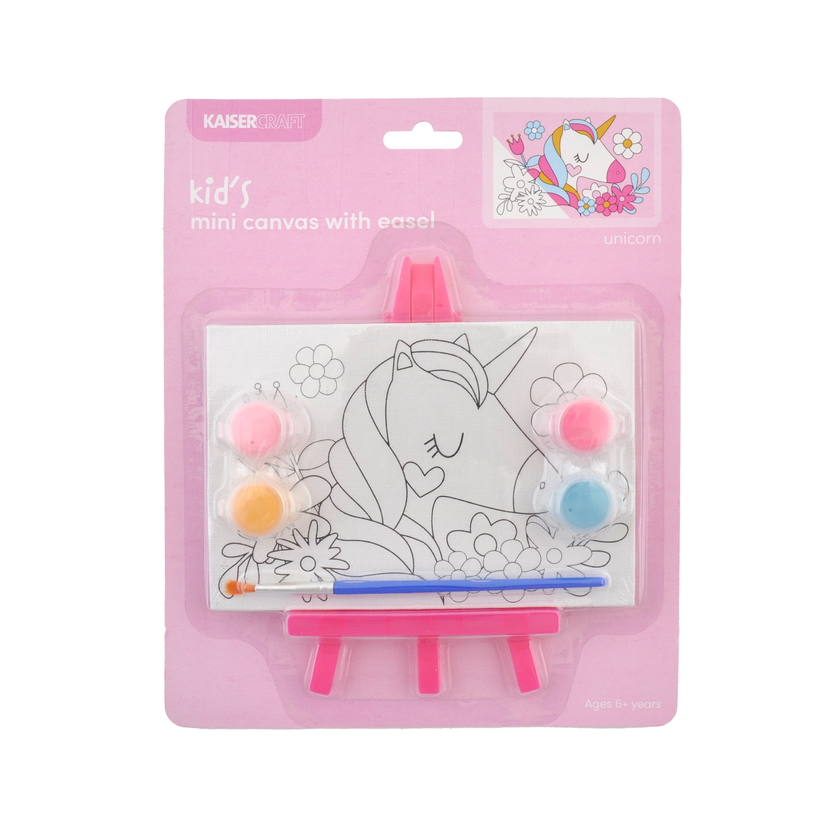 Kaiser Creative Club - Kids Canvas with Easel - UNICORN